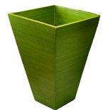 Cache pot en bambou vert